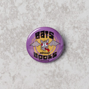 Bats About Books 32mm Badge