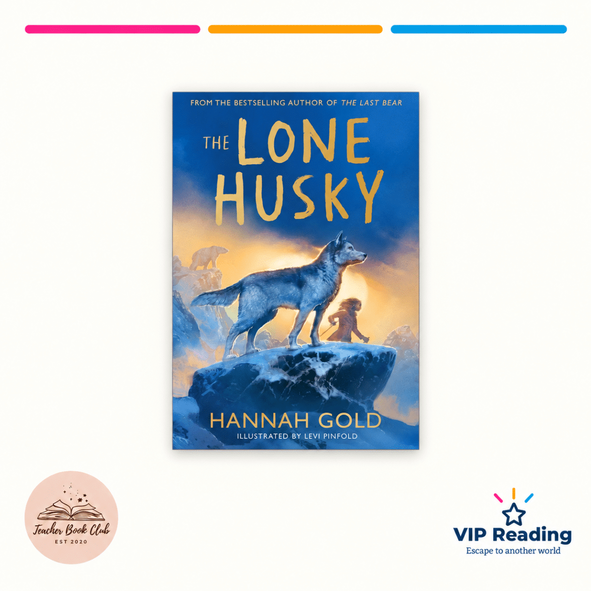 The Lone Husky by Hannah Gold on the VIP Reading Teacher Book Club ivory template