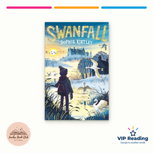 Swanfall by Sophie Kirtley on the VIP Reading Teacher Book Club ivory template