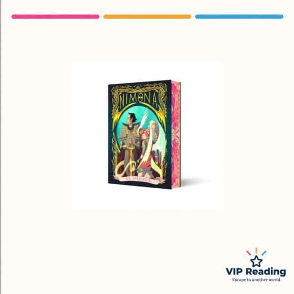 Nimona: 10th Anniversary Collector’s Edition — ISBN 9780063434691 — original book cover on the VIP Reading ivory template