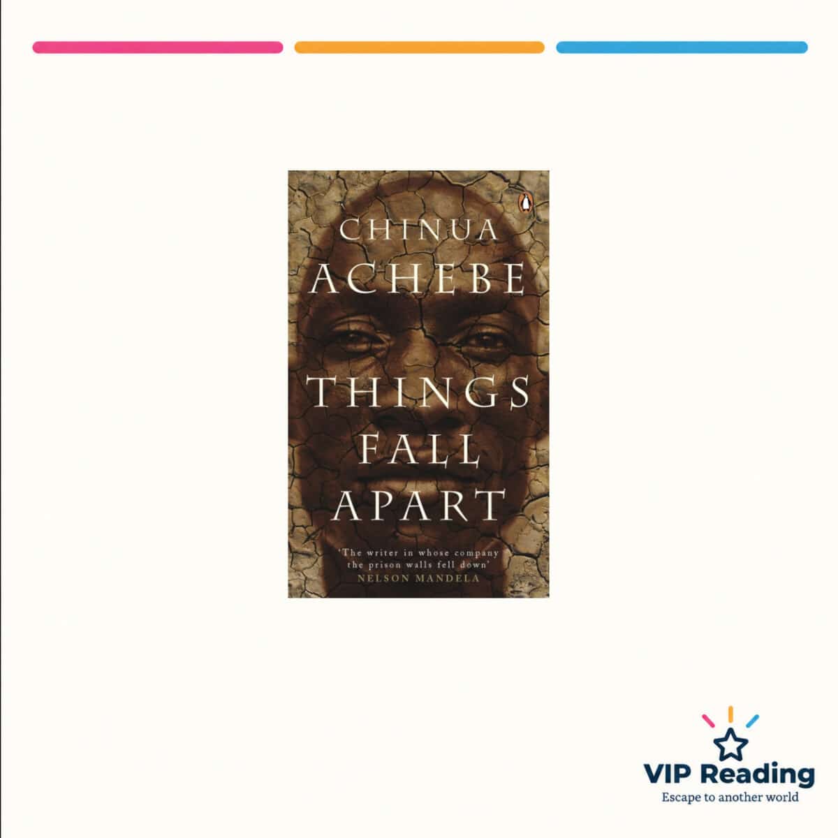 Things Fall Apart — ISBN 9780141023380 — original book cover on the VIP Reading ivory template