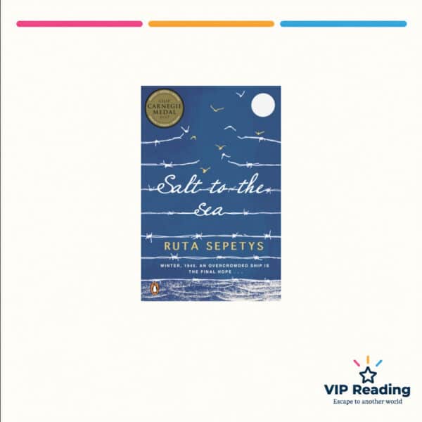 Salt to the Sea — ISBN 9780141347400 — original book cover on the VIP Reading ivory template