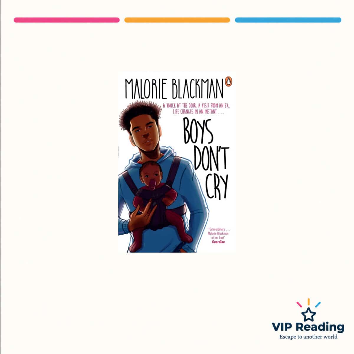 Boys Don’t Cry — ISBN 9780552548625 — original book cover on the VIP Reading ivory template