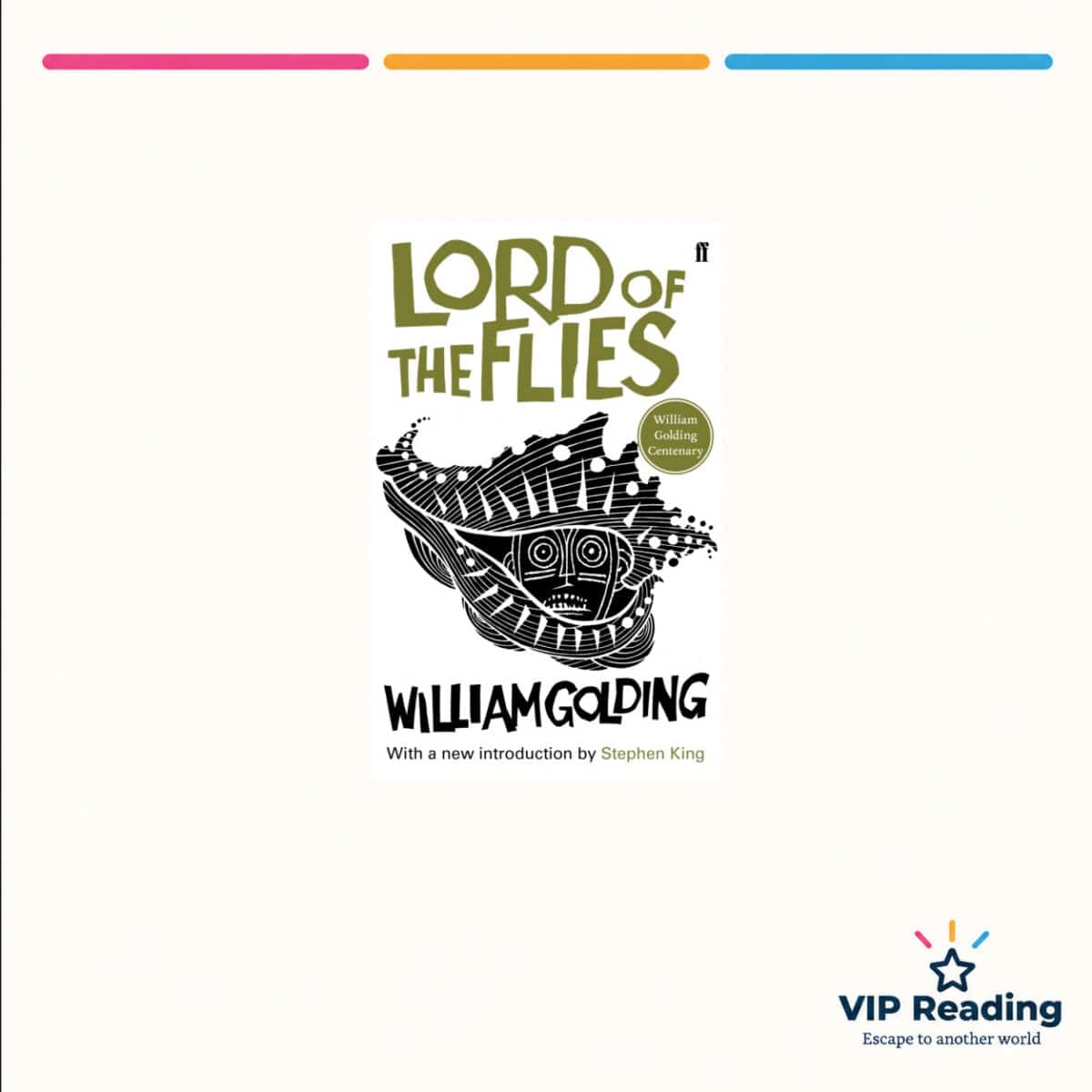 Lord of the Flies — ISBN 9780571273577 — original book cover on the VIP Reading ivory template