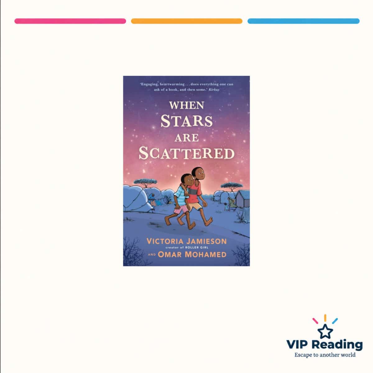 When Stars Are Scattered — ISBN 9780571363858 — original book cover on the VIP Reading ivory template