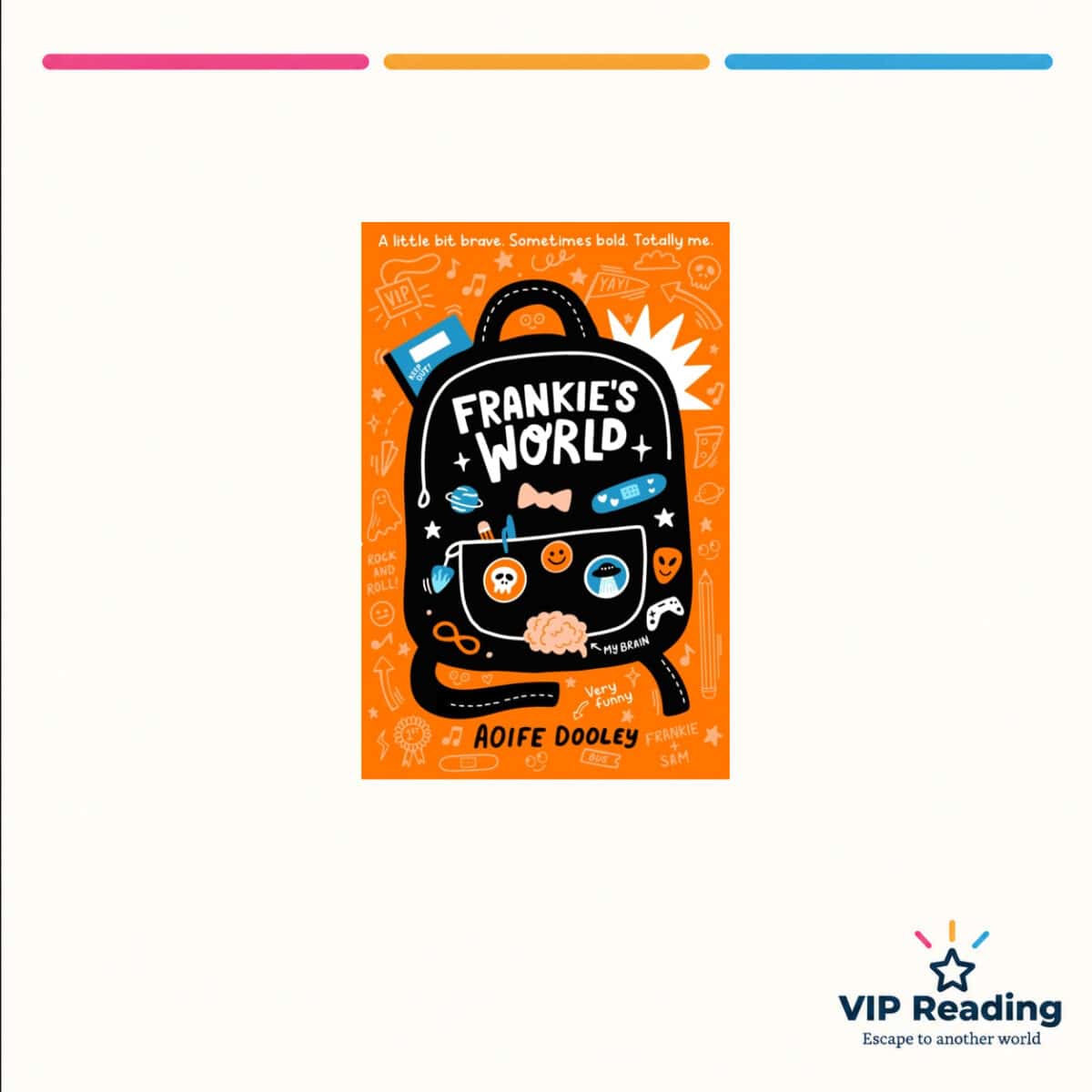 Frankie’s World — ISBN 9780702307355 — original book cover on the VIP Reading ivory template