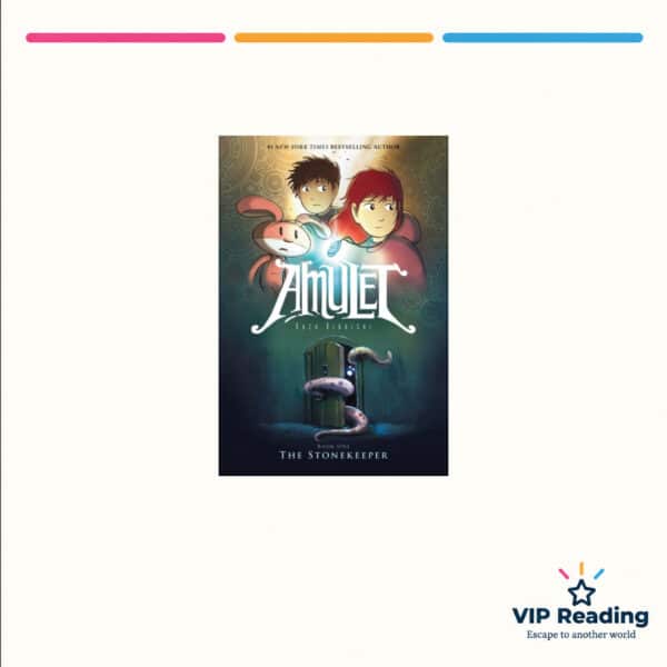 Amulet: The Stonekeeper — ISBN 9781407103891 — original book cover on the VIP Reading ivory template