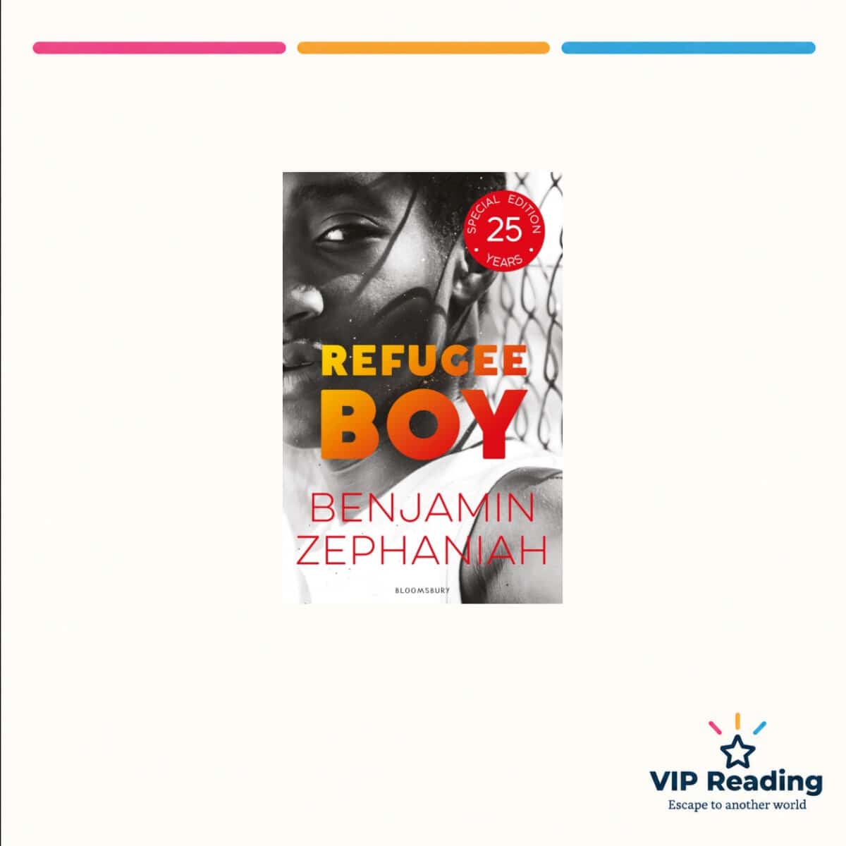 Refugee Boy — Novel — ISBN 9781408894996 — original book cover on the VIP Reading ivory template