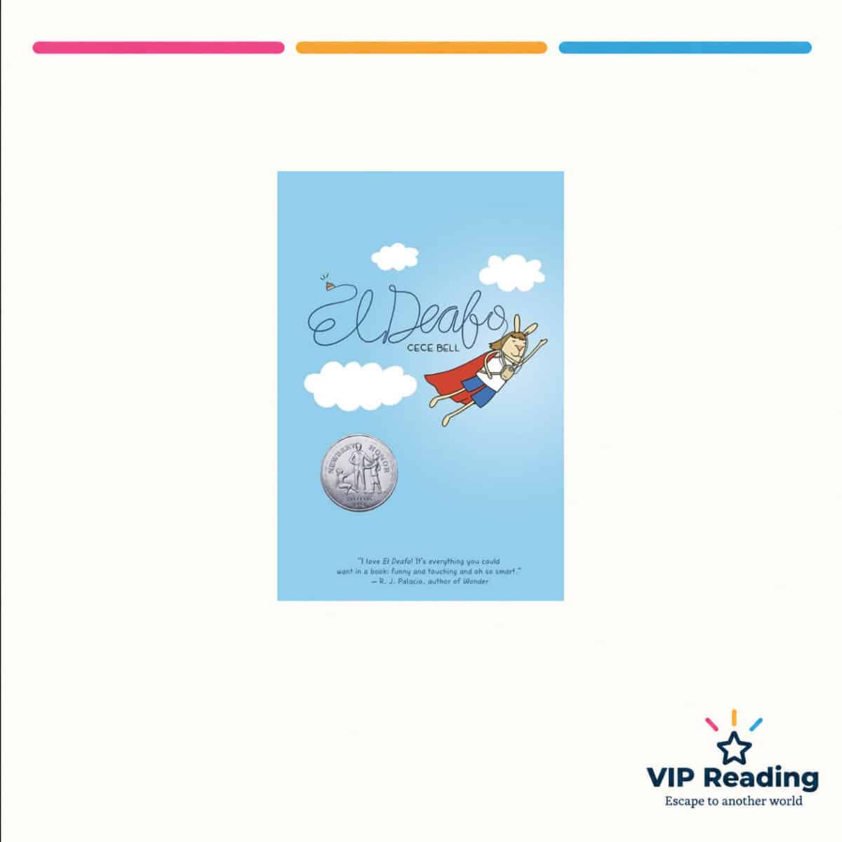 El Deafo — ISBN 9781419712173 — original book cover on the VIP Reading ivory template