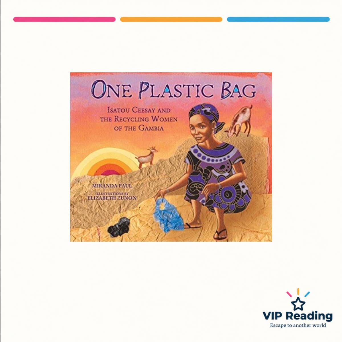 One Plastic Bag — ISBN 9781467716086 — original book cover on the VIP Reading ivory template