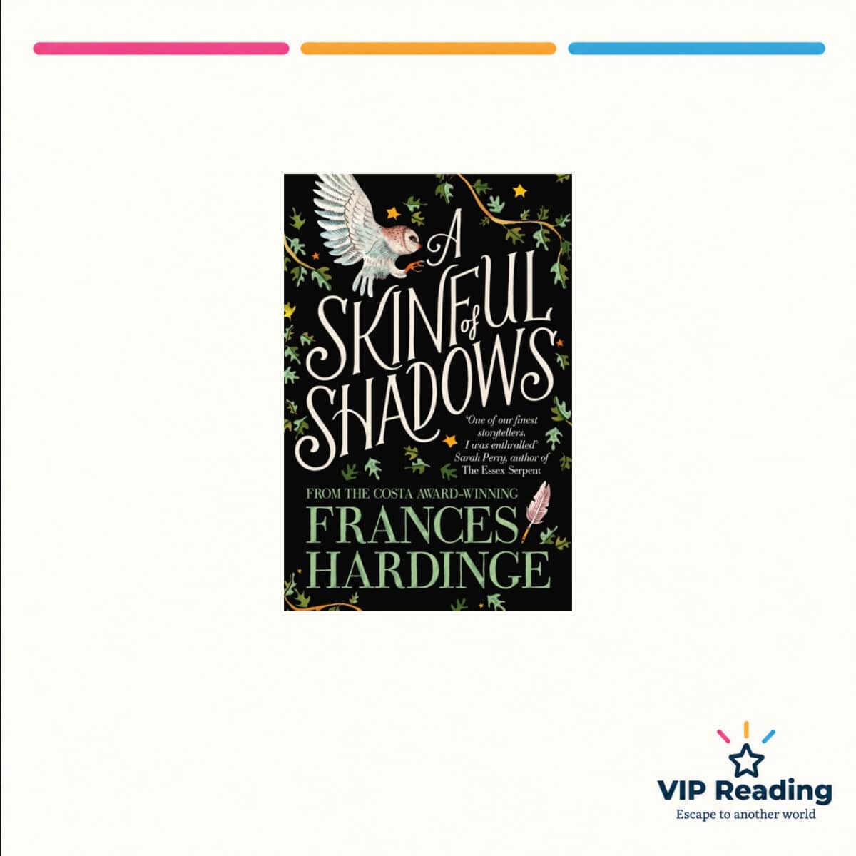A Skinful of Shadows — ISBN 9781509835508 — original book cover on the VIP Reading ivory template