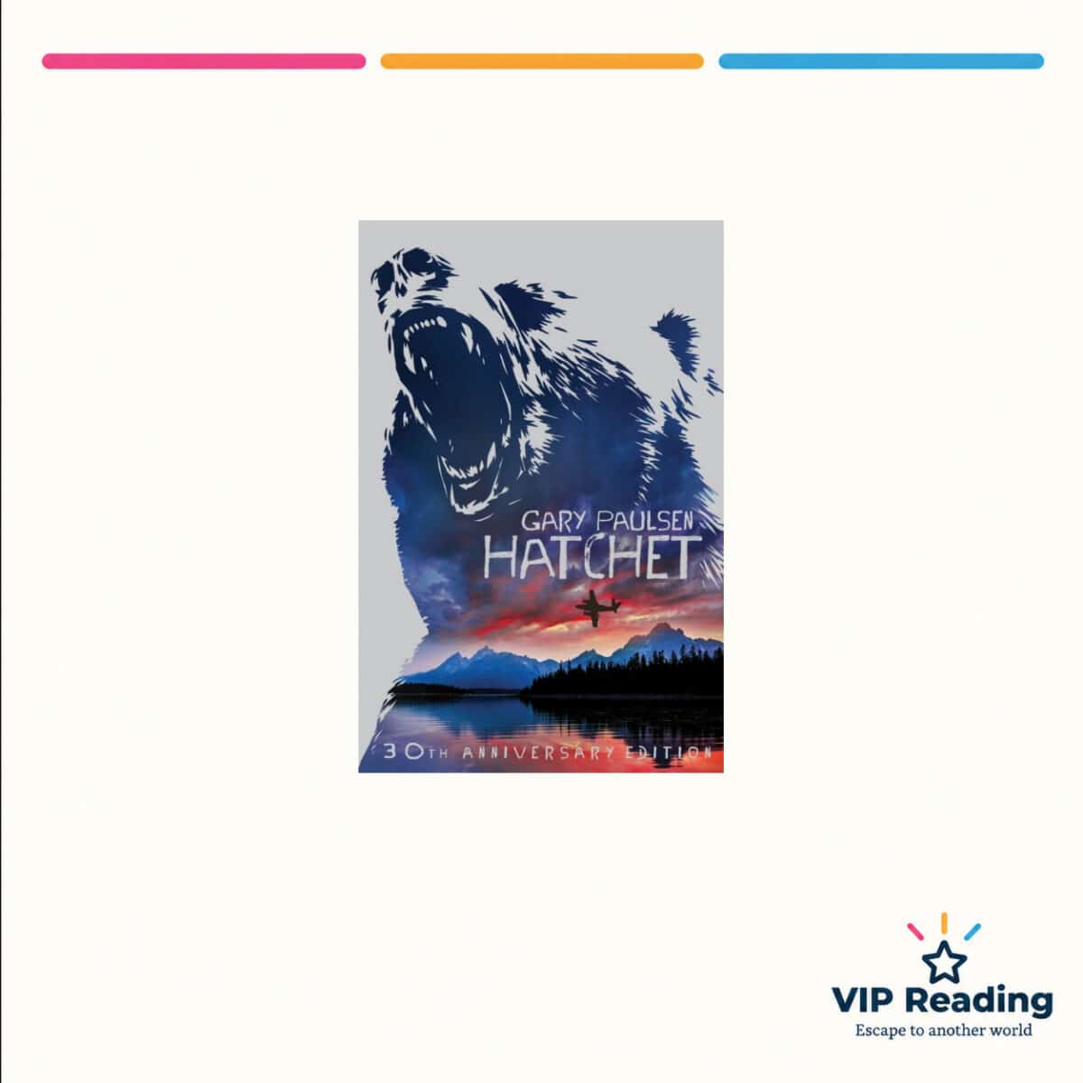 Hatchet — ISBN 9781509838790 — original book cover on the VIP Reading ivory template