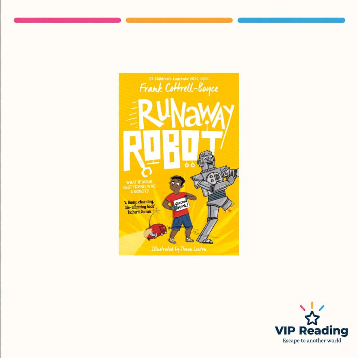 Runaway Robot — ISBN 9781509887910 — original book cover on the VIP Reading ivory template