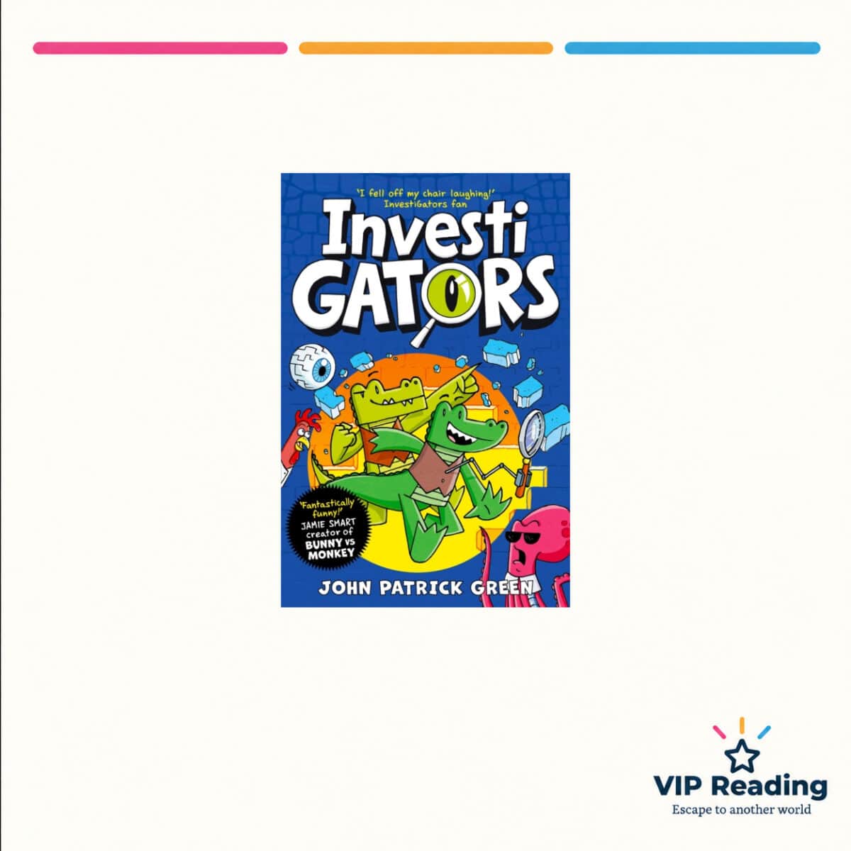 InvestiGators — ISBN 9781529054378 — original book cover on the VIP Reading ivory template