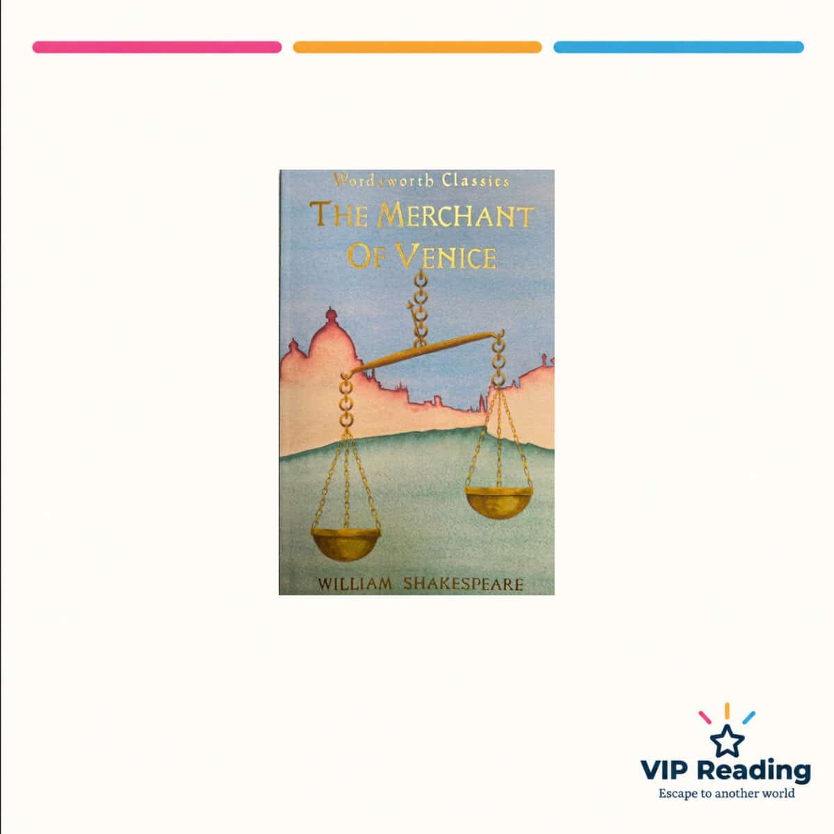 The Merchant of Venice — ISBN 9781840224313 — original book cover on the VIP Reading ivory template