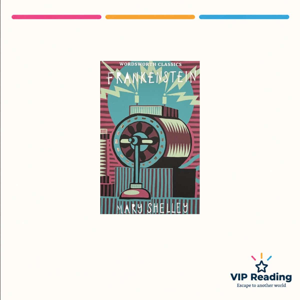 Frankenstein — ISBN 9781853260230 — original book cover on the VIP Reading ivory template