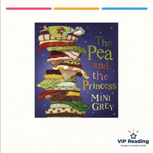 The Pea and the Princess book cover on the VIP Reading template