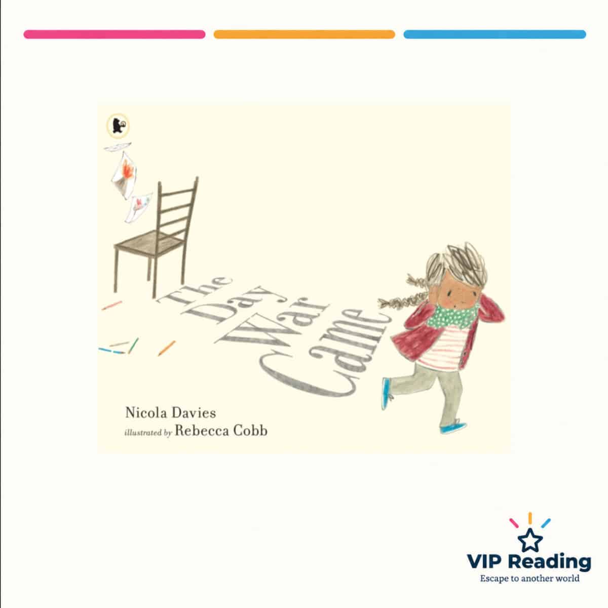 The Day War Came book cover on the VIP Reading template
