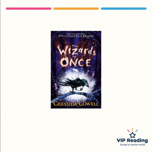 The Wizards of Once book cover on the VIP Reading template