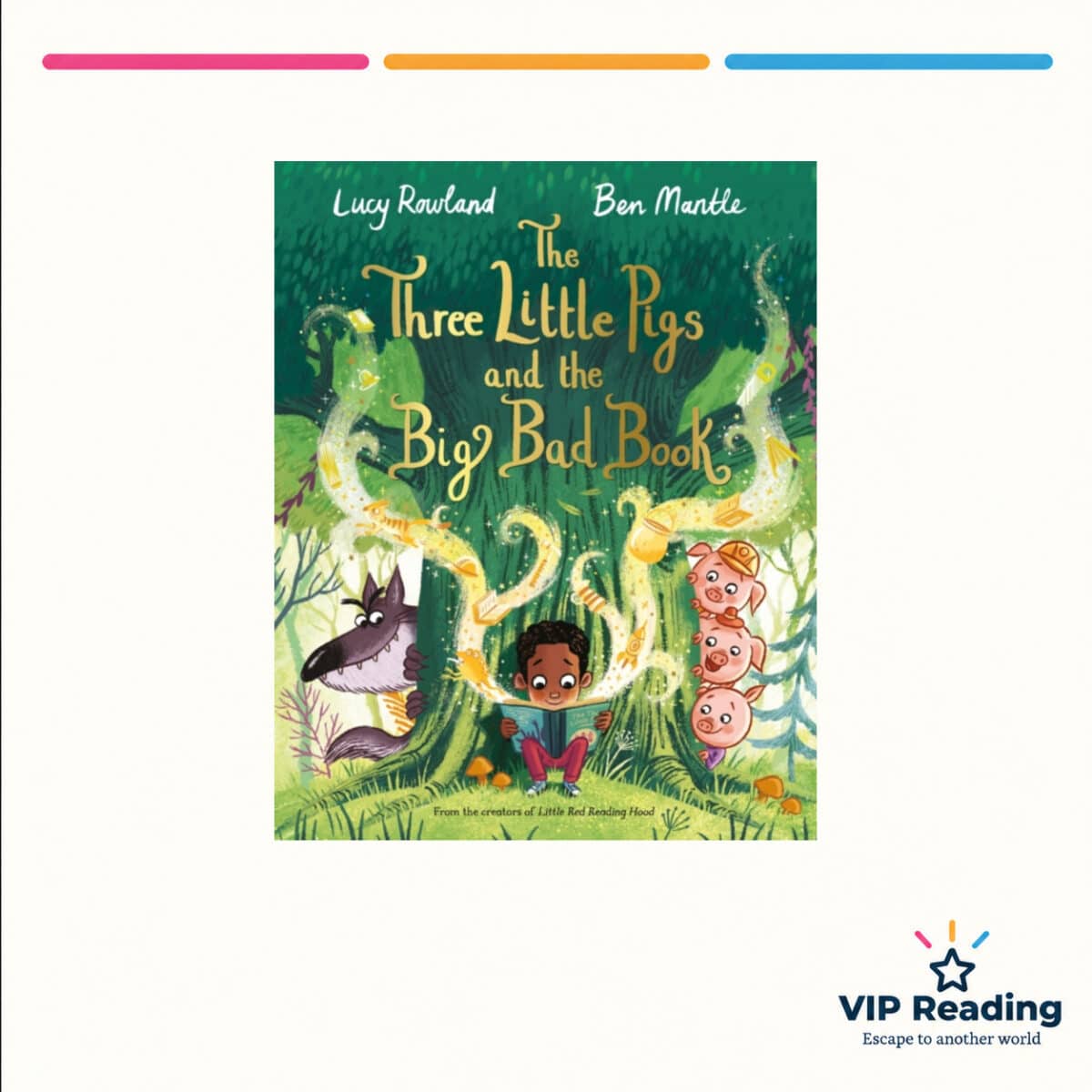 The Three Little Pigs and the Big Bad Book book cover on the VIP Reading template
