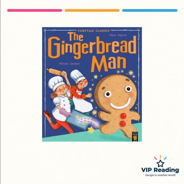 The Gingerbread Man book cover on the VIP Reading template