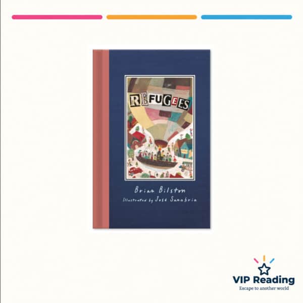 Refugees book cover on the VIP Reading template